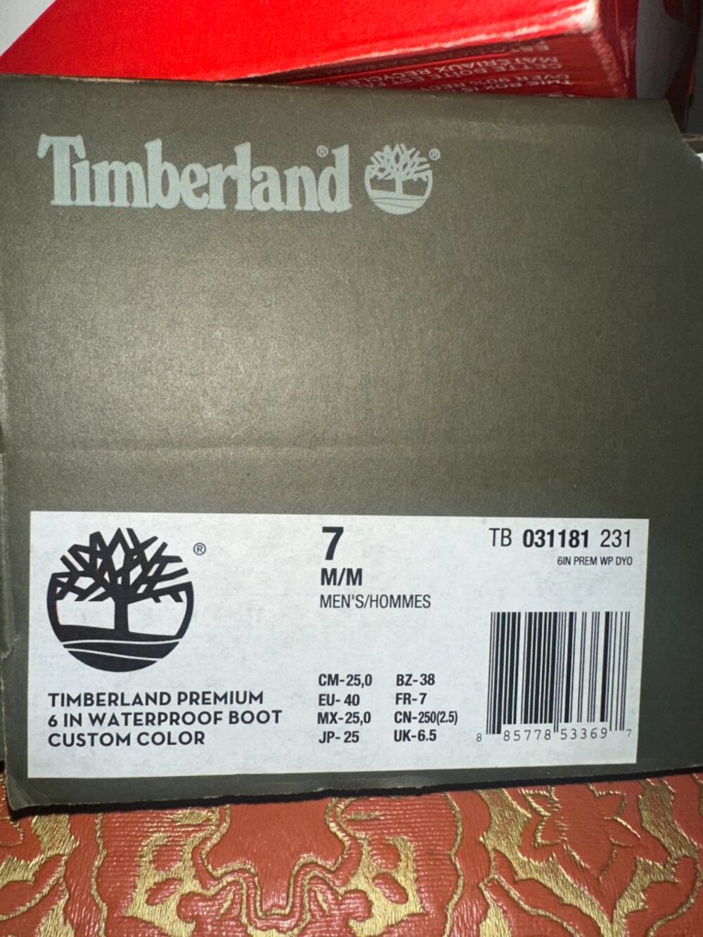 Custom Red & Black Timberland Boots Men’s Size 7 Hip Hop Streetwear - Picture 13 of 13